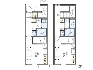 レオパレスリバーサイド鈴鹿Ⅰ【211号室】の間取り