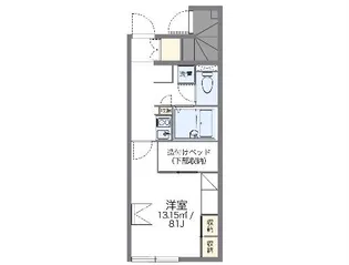 レオパレス雅野 四【101号室】の間取り