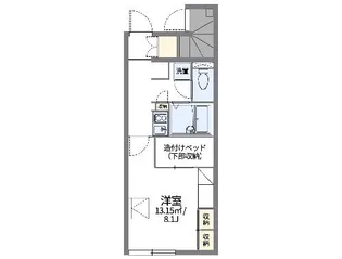 レオパレスLied【102号室】の間取り