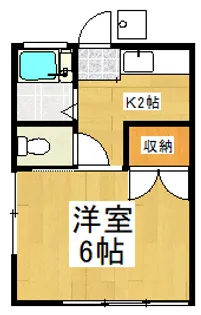當麻ハイツ【1階】の間取り