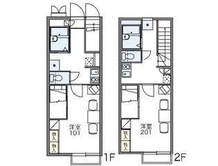 レオパレス豊【103号室】の間取り