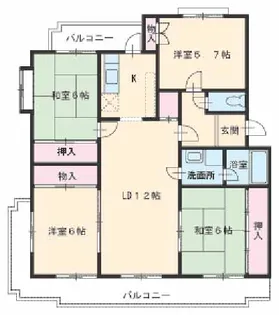 パークサイド千成【3階】の間取り