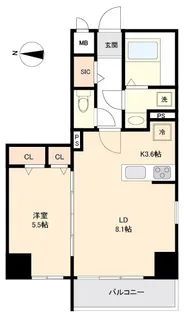 リテラス森下【0606号室】の間取り