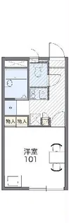 レオパレスアミティエ【1階】の間取り