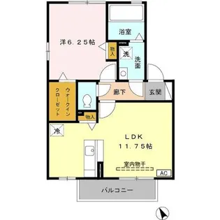 エヲコルト C【2階】の間取り