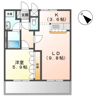 RUINS・HILL(ルインズ・ヒル)【1階】の間取り