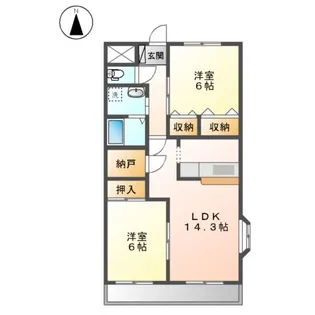 カーサ・ファミリア【2階】の間取り