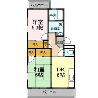 リヴェースふたせ【4階】の間取り