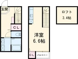 メゾンド琥珀【1階】の間取り