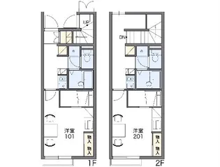 レオパレス鈴鹿マリン【209号室】の間取り