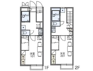 レオパレス追分台B【1階】の間取り