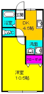 シティハイム松本Ⅱ【206号室】の間取り