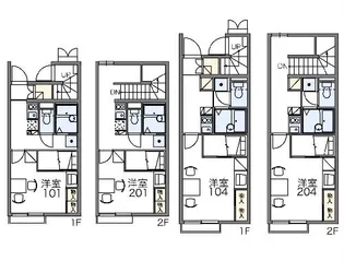 レオパレス昴555E【2階】の間取り