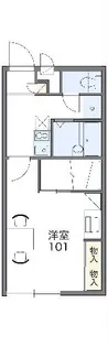 レオパレスクレール光優Ⅱ【108号室】の間取り