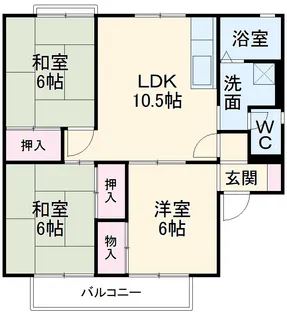レジデンスライム【203号室】の間取り