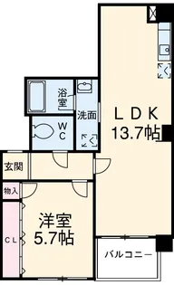 ルプソアール東山【2階】の間取り