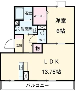 リバージュ A【1階】の間取り