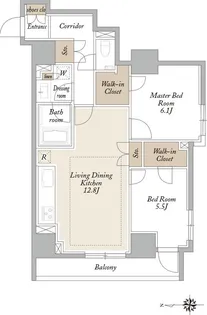 KDXレジデンス三鷹【0603号室】の間取り
