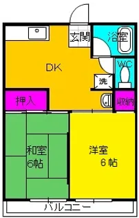 アイリスE【201号室】の間取り