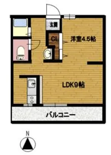 fメゾン堀田【303号室】の間取り