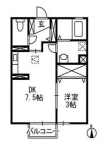 コーポプラチナ【201号室】の間取り