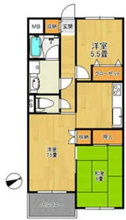 グレースコート響【3階】の間取り