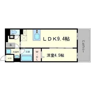 第22関根マンション【14階】の間取り