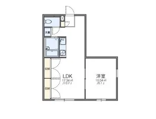 レオパレスフローラC【1階】の間取り