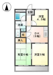 フォレストえつ葉【2階】の間取り