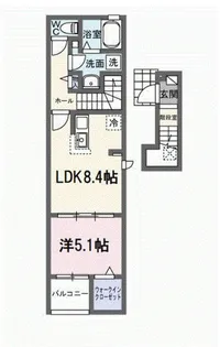 ヒカルサ豊橋東田町Ⅰ【2階】の間取り