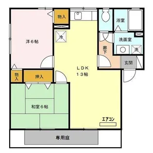 ヴィルヌーブ ABC【1階】の間取り