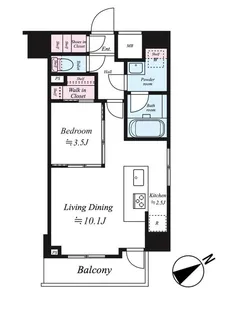 Log上野駅前【1203号室号室】の間取り