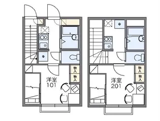 レオパレスサンロード【2階】の間取り