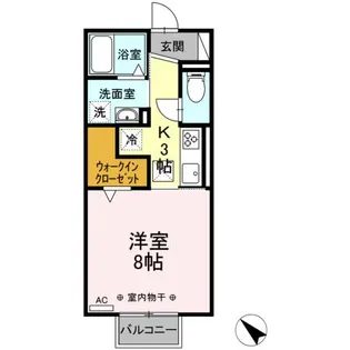 パプリカⅢ A【1階】の間取り