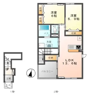 エクセルパレス【2階】の間取り