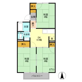パークサイド安野【2階】の間取り
