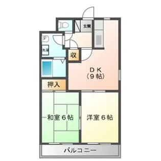 ピースハイツ【4階】の間取り