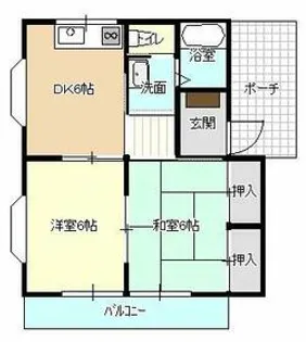 ドエル富塚【2階】の間取り