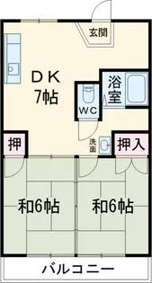 荒中マンション【403号室】の間取り