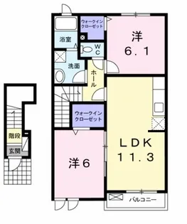 ブリアンジュネス【2階】の間取り