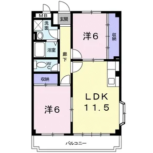 ニューエミネンス【4階】の間取り