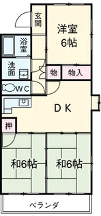 スカイコーポ森【B201号室】の間取り