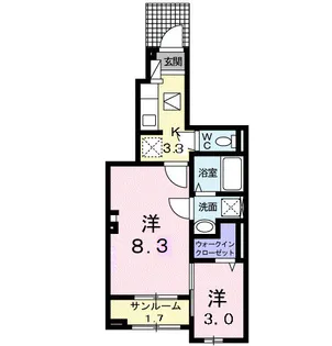 グレイスフル【1階】の間取り