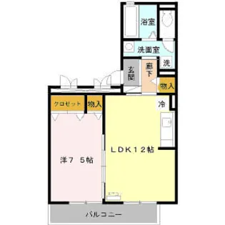 ヴェルドミール 壱番館【1階】の間取り