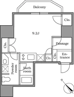 レジディア恵比寿Ⅱ【0605号室】の間取り