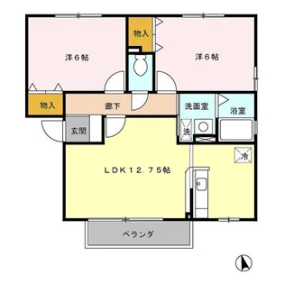 セジュール喜多 F【1階】の間取り