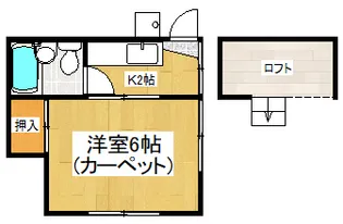 山﨑コーポ【1階】の間取り