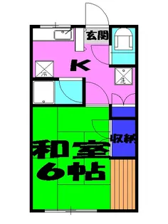 中溝荘(小仲台)【2階】の間取り