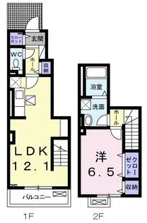キンダーテラッセⅠ【1階】の間取り