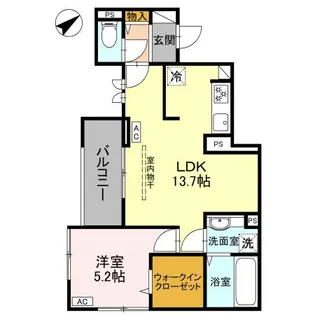 LA MAISON 本町【2階】の間取り